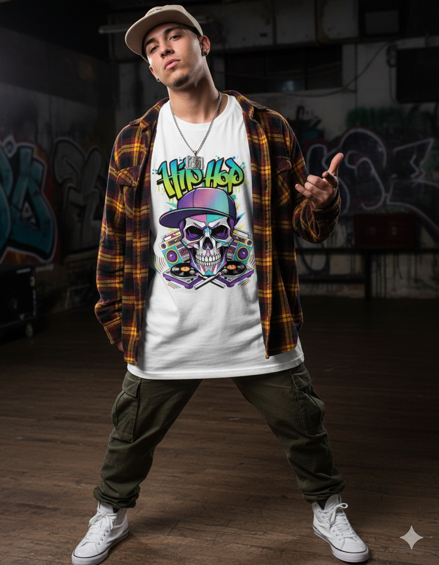 Skull men oversized tshirt