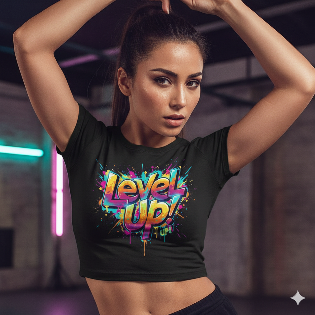 Level up crop top ladies jt