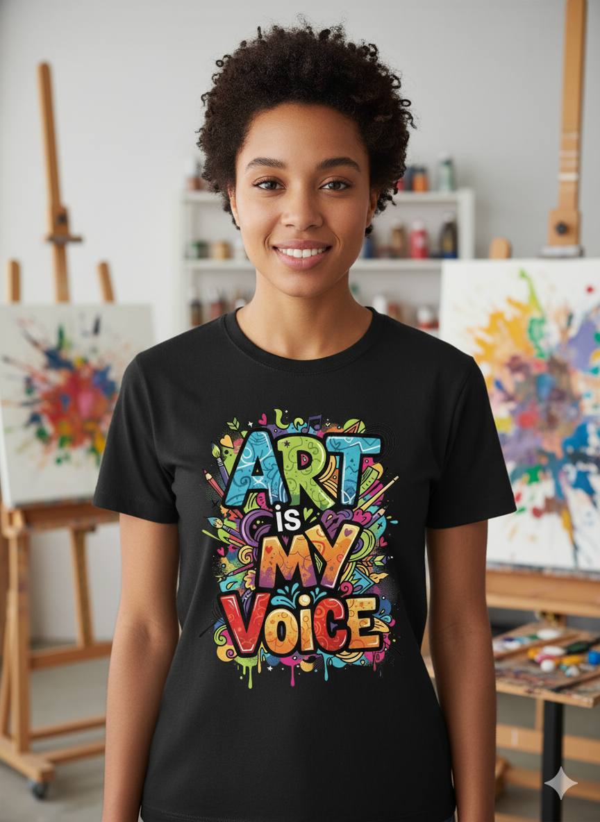 Art is my voice women tee
