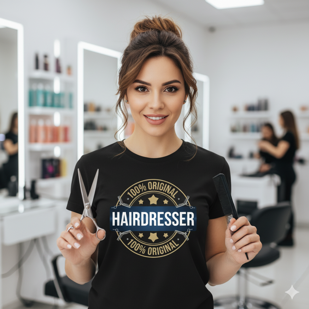 100%original hairdresser womans tee jt