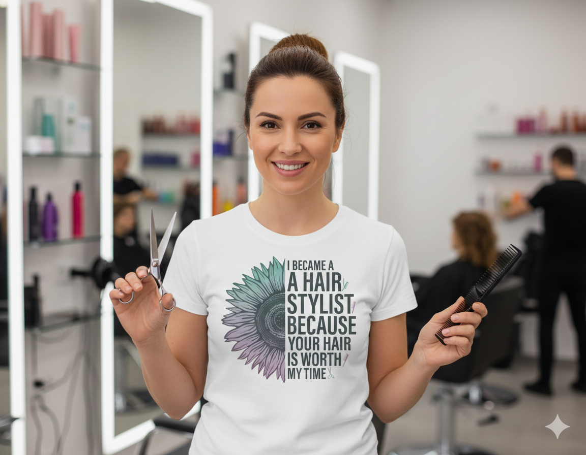I became a hairstylist white womens jt
